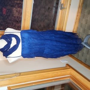 JS collections navy beaded dress  NWT